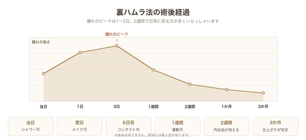 裏ハムラ法の術後経過